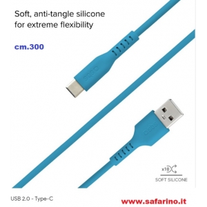 CAVO USB2  A USB C IN SILICONE CM.300  art. CV300
