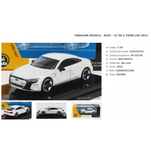 AUDI GT RS E TRON 2021 PARAGON 1/64 art. 55336
